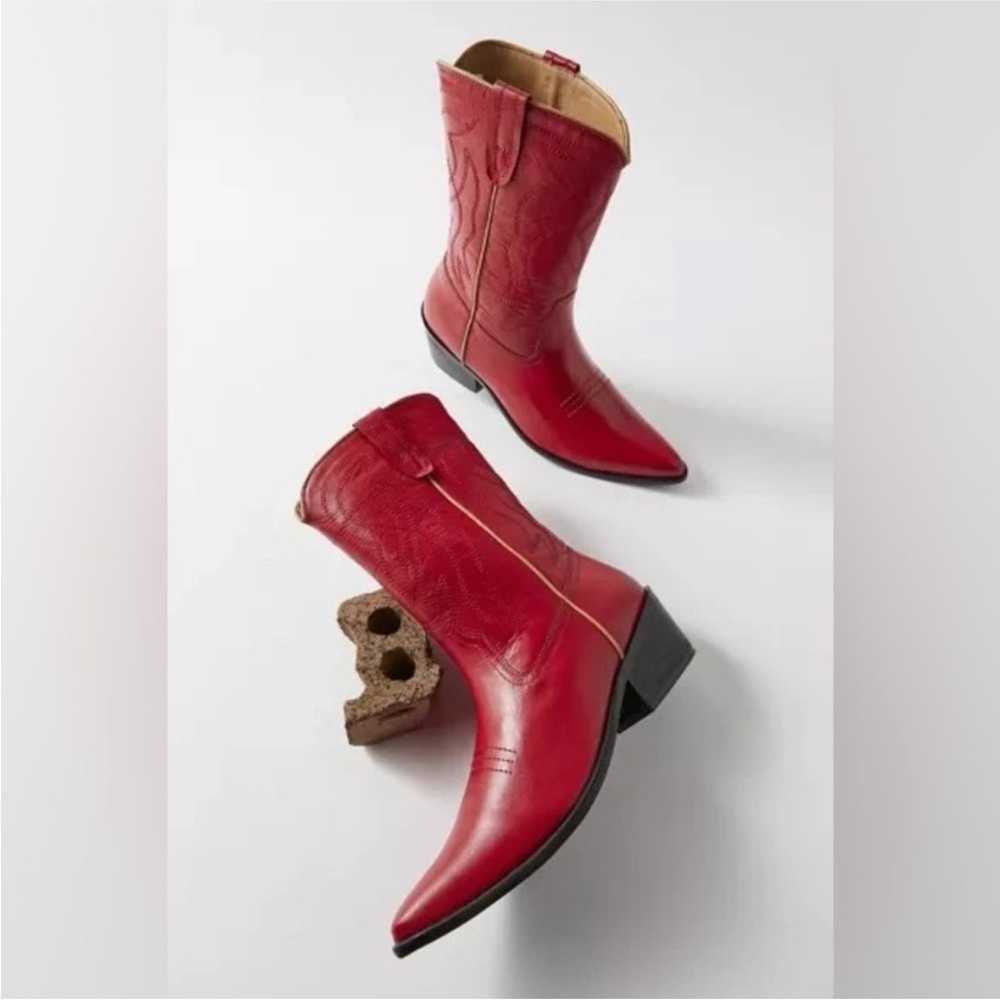 Urban Outfitters Red Cowboy Boots